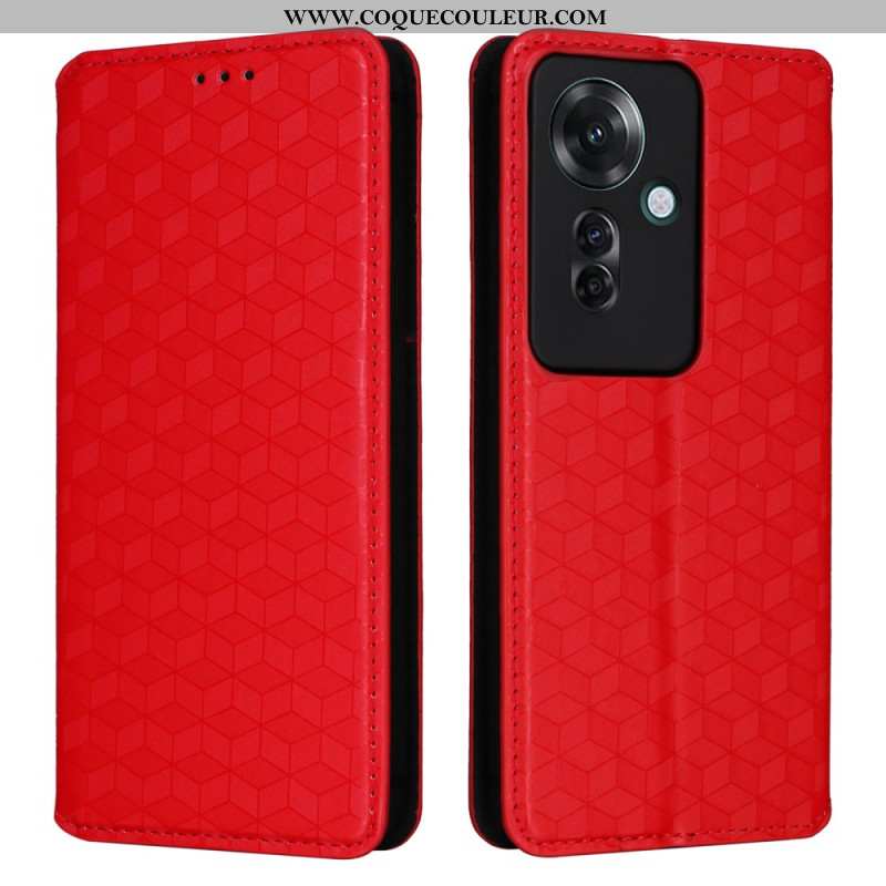 Flip Cover Oppo Reno 11F 5G Motif Losanges