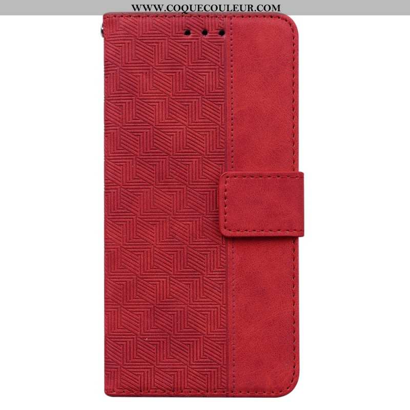 Housse Oppo Reno 11F Motif Tissé à Lanière