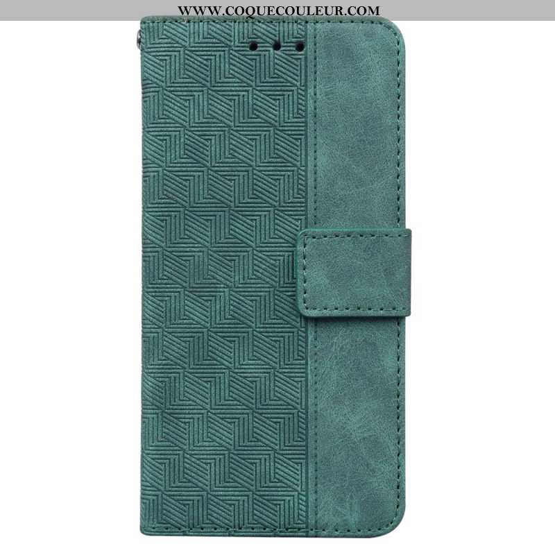 Housse Oppo Reno 11F Motif Tissé à Lanière