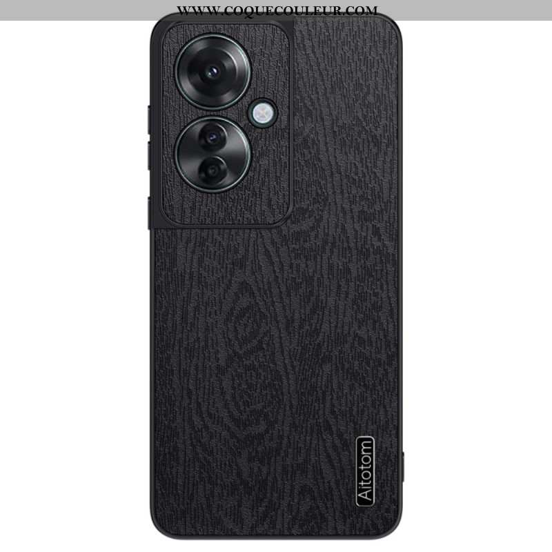 Coque Oppo Reno 11F 5G Simili Cuir Effet Bois