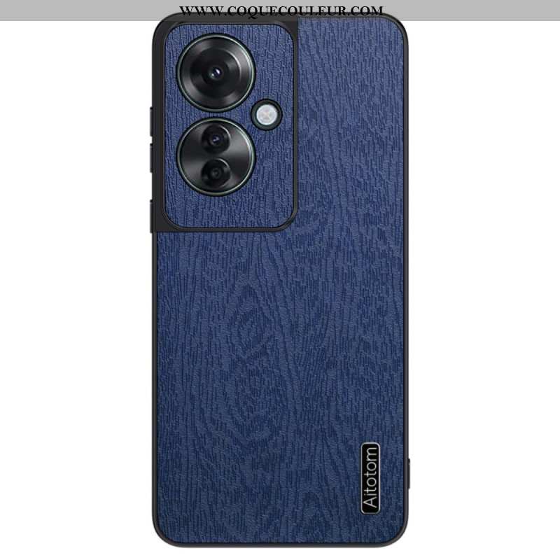 Coque Oppo Reno 11F 5G Simili Cuir Effet Bois