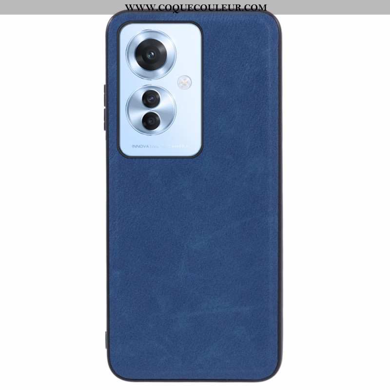 Coque Oppo Reno 11F 5G Texture Cuir Rétro