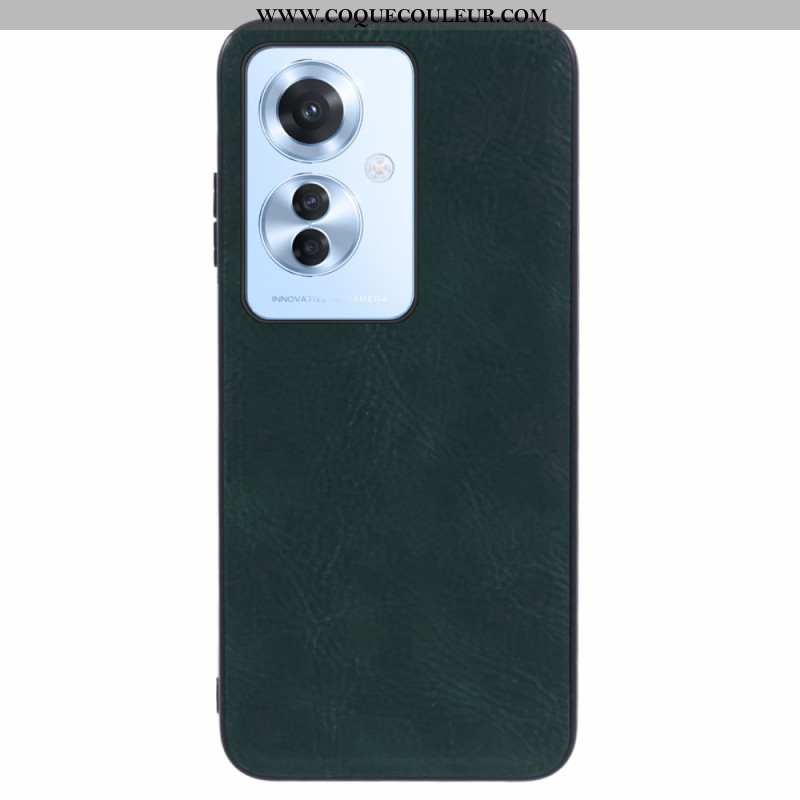 Coque Oppo Reno 11F 5G Texture Cuir Rétro