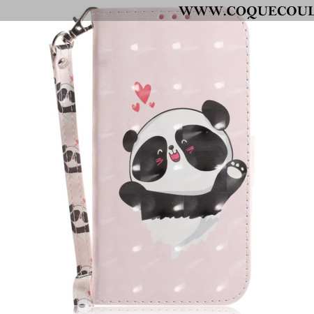 Housse Oppo Reno 12 5G Panda Love à Lanière