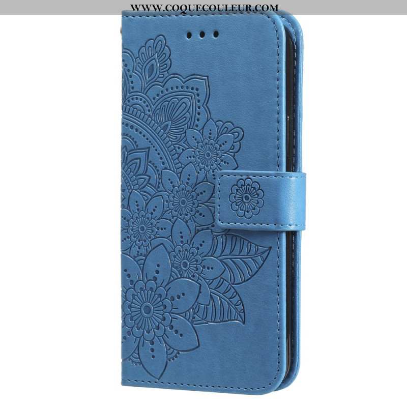 Housse Oppo Reno 12 5G Impression Mandala à Lanière