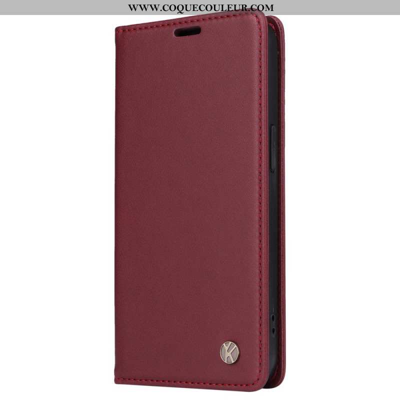 Flip Cover Oppo Reno 12 5G Style Cuir YIKATU