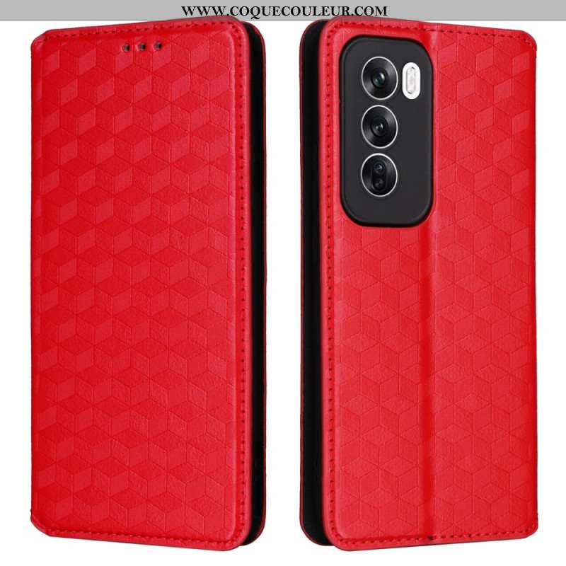 Flip Cover Oppo Reno 12 5G Losanges 3D