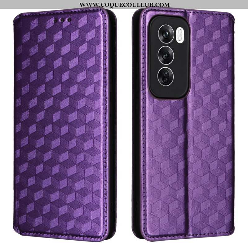 Housse Oppo Reno 12 Pro 5G Motif Losange 3D