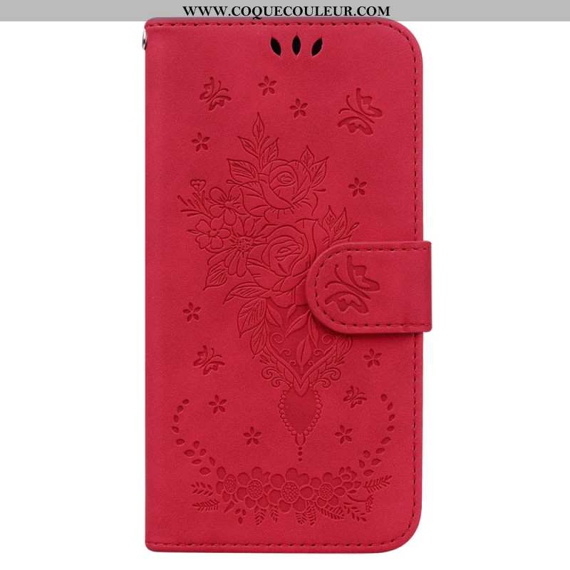 Housse Oppo Reno 12F 5G Motif Papillons et Fleurs