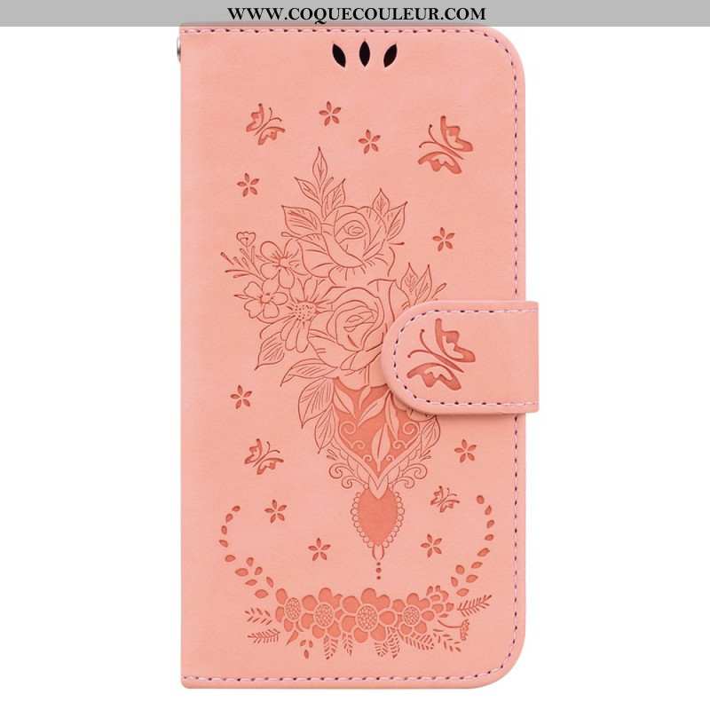 Housse Oppo Reno 12F 5G Motif Papillons et Fleurs