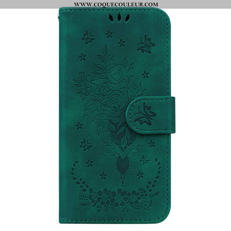 Housse Oppo Reno 12F 5G Motif Papillons et Fleurs