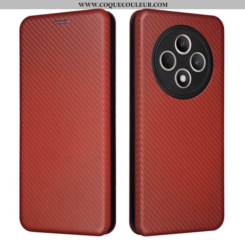 Flip Cover Oppo Reno 12F 5G Fibre Carbone