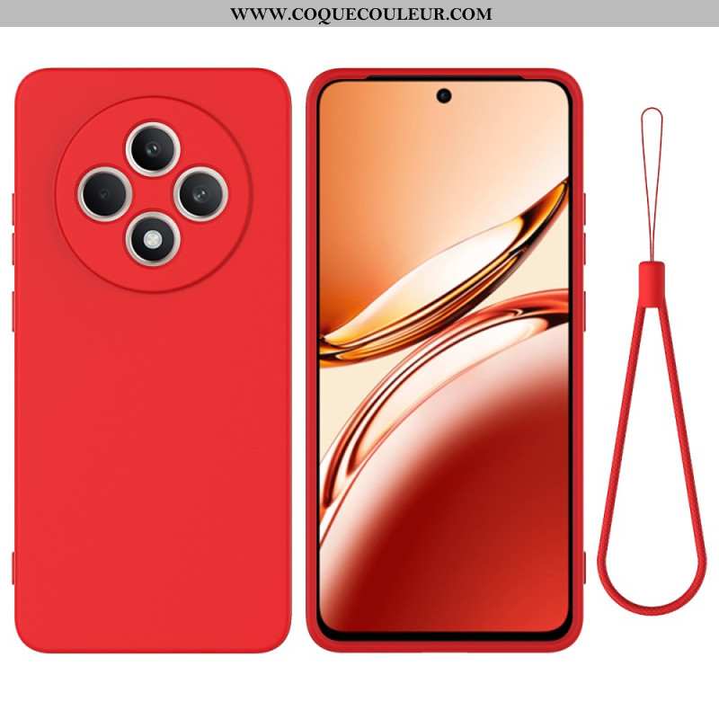 Coque Oppo Reno 12 F 5G Silicone Liquide à Lanière