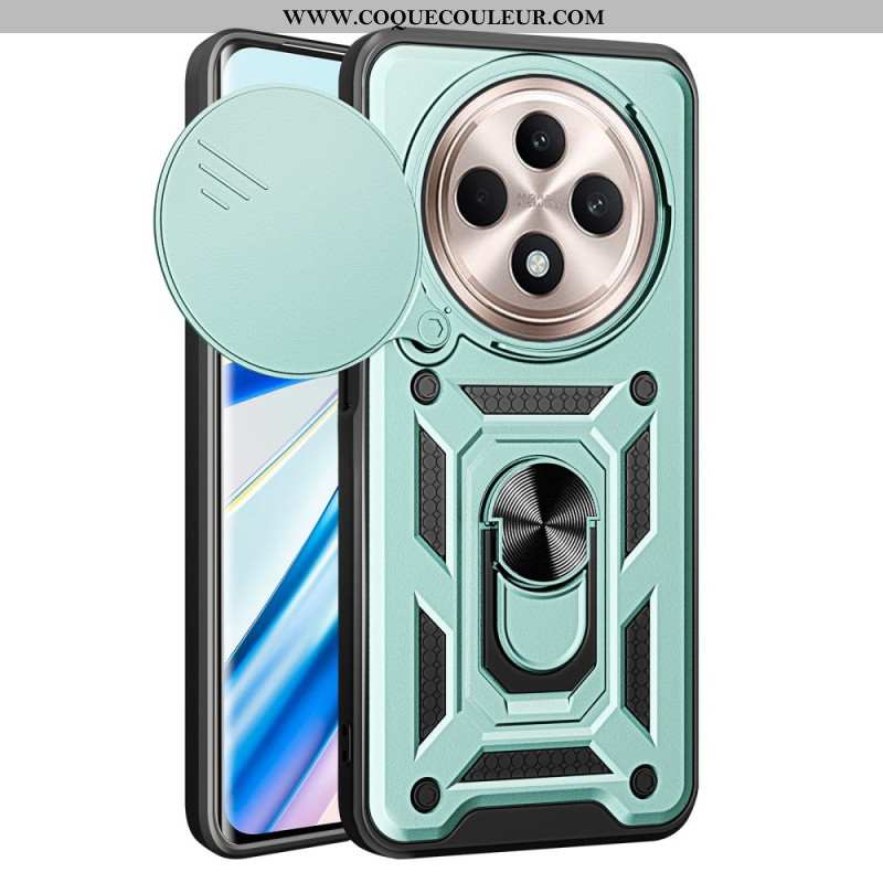 Coque Oppo Reno 12 F 5G Anneau-Support et Protection Camera Coulissante