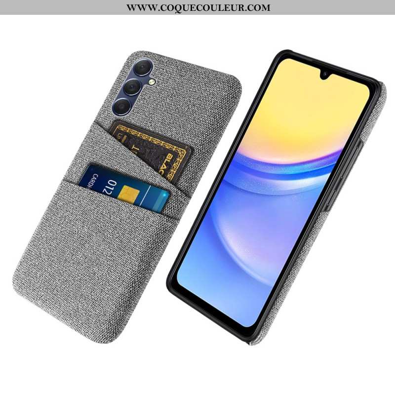 Coque Samsung Galaxy A15 5G Tissu Porte-Cartes