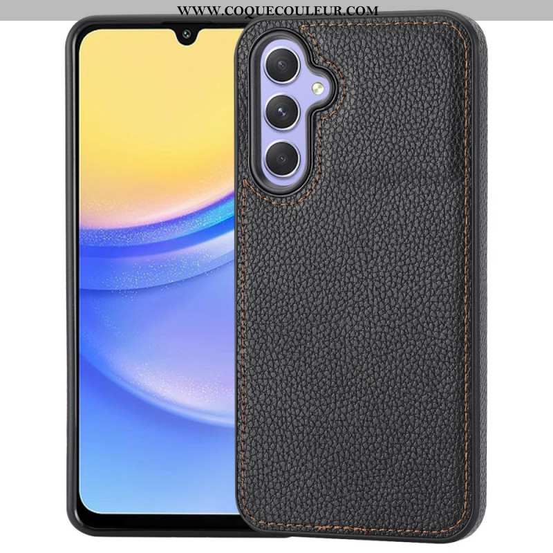 Coque Samsung Galaxy A15 5G Simili Cuir Litchi