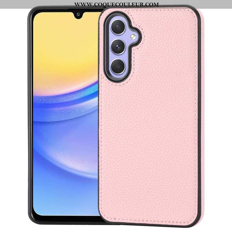 Coque Samsung Galaxy A15 5G Simili Cuir Litchi