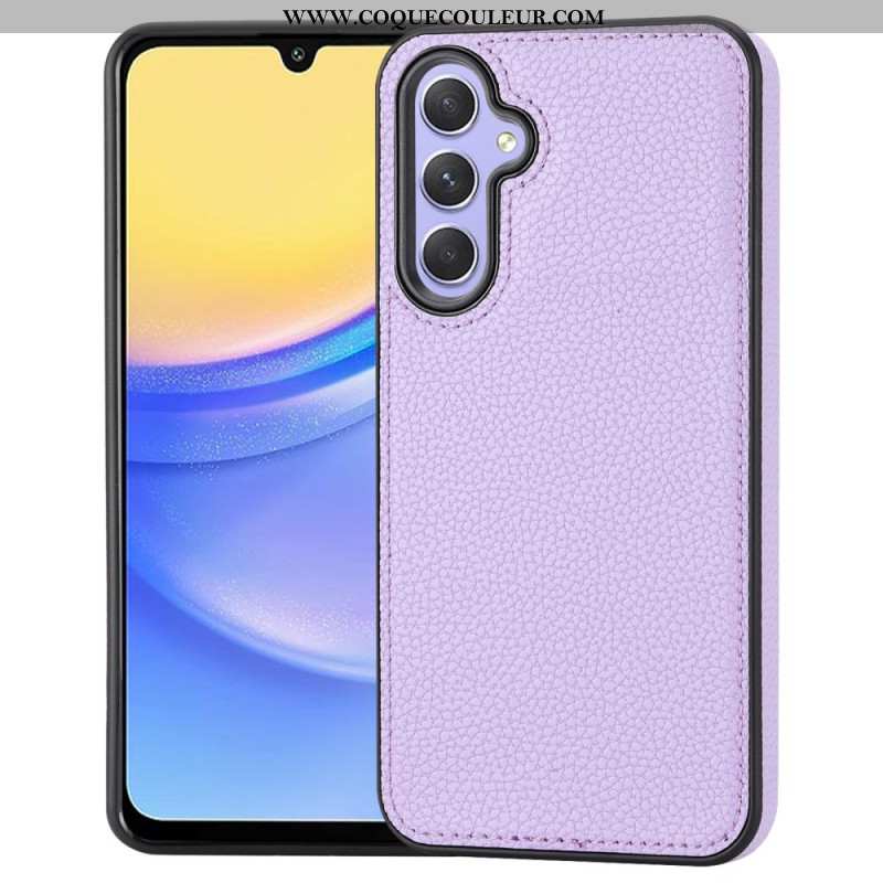 Coque Samsung Galaxy A15 5G Simili Cuir Litchi