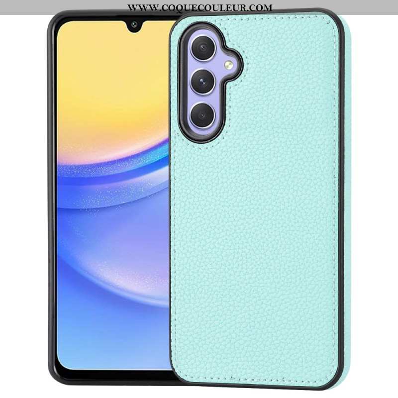 Coque Samsung Galaxy A15 5G Simili Cuir Litchi