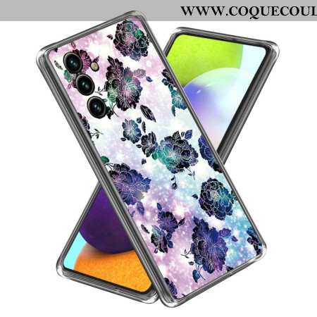 Coque Samsung Galaxy A15 5G Fleurs Pourpres