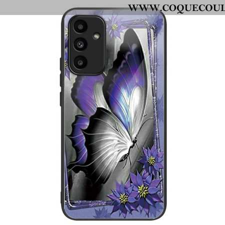 Coque Samsung Galaxy A15 5G / A15 Verre Trempé Papillon Violet