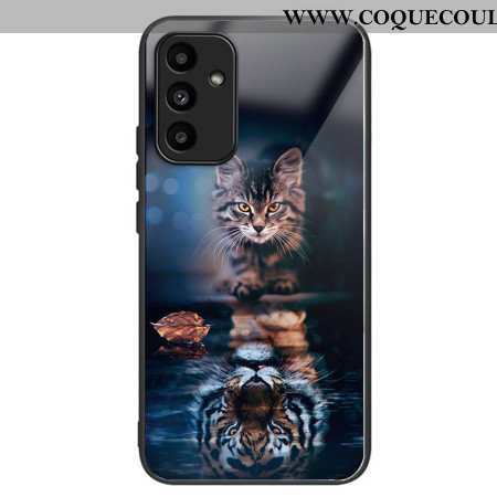 Coque Samsung Galaxy A15 5G / A15 Verre Trempé Chat et Tigre