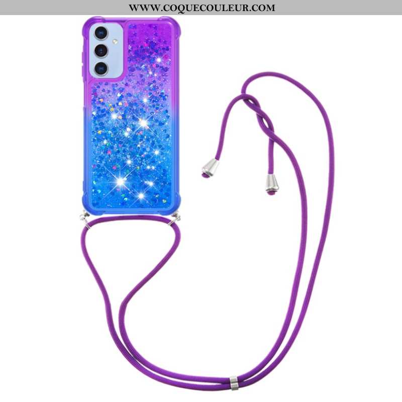 Coque à Cordon Samsung Galaxy A15 5G Dégradé Paillettes