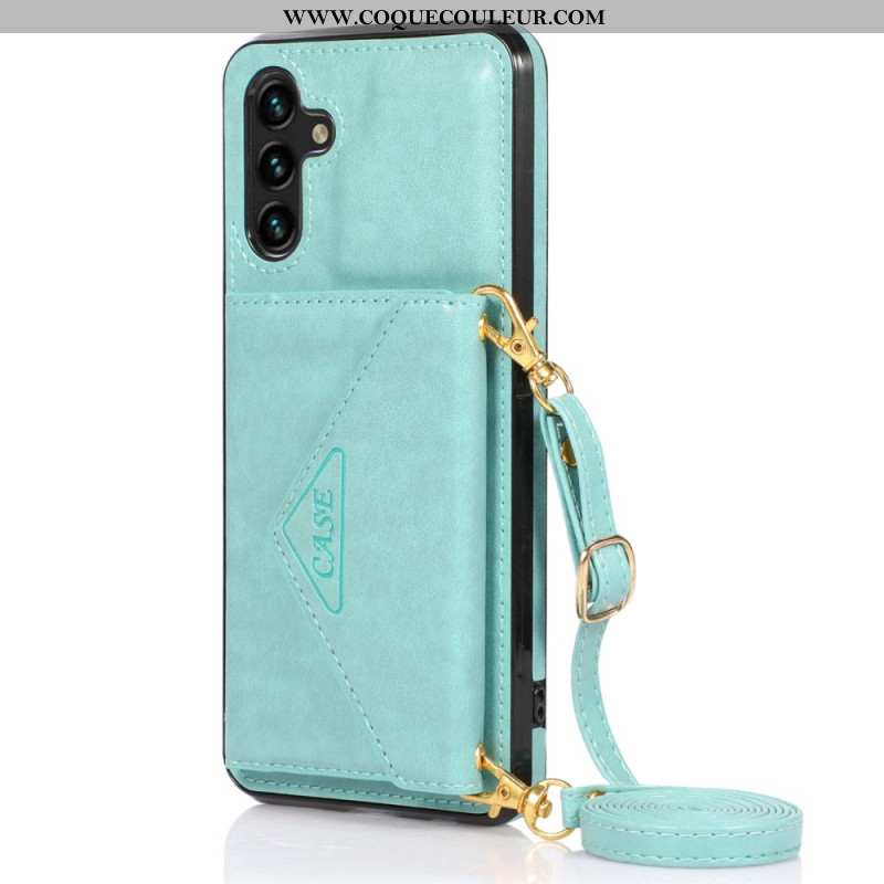 Coque Samsung Galaxy A15 4G / A15 Porte-Cartes et Bandoulière