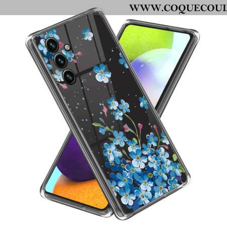 Coque Samsung Galaxy A15 5G Fleurs Bleues