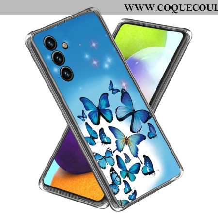 Coque Samsung Galaxy A15 5G Petits Papillons Bleus