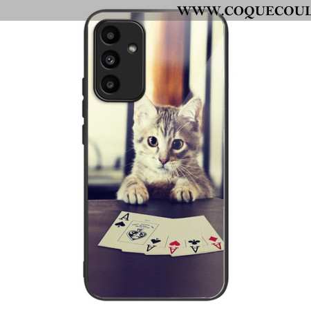 Coque Samsung Galaxy A15 5G / A15 Verre Trempé Chat Poker