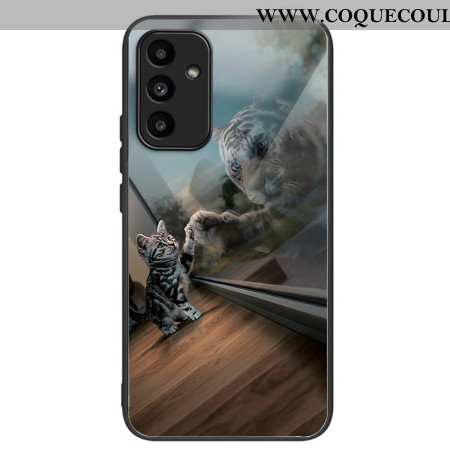 Coque Samsung Galaxy A15 5G / A15 Verre Trempé Chat Miroir