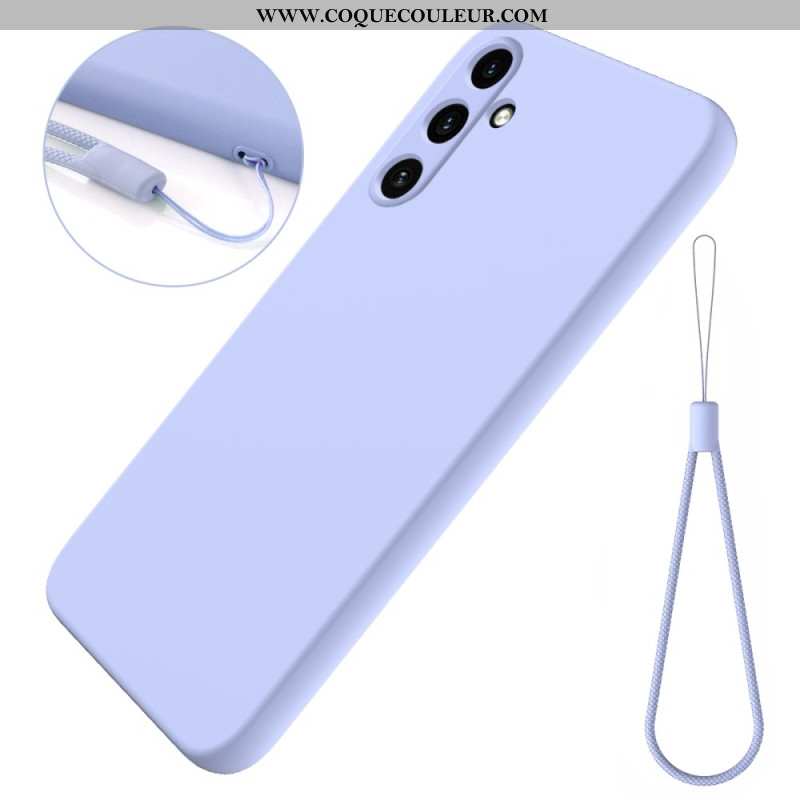 Coque Samsung Galaxy A15 Silicone Liquide à Lanière