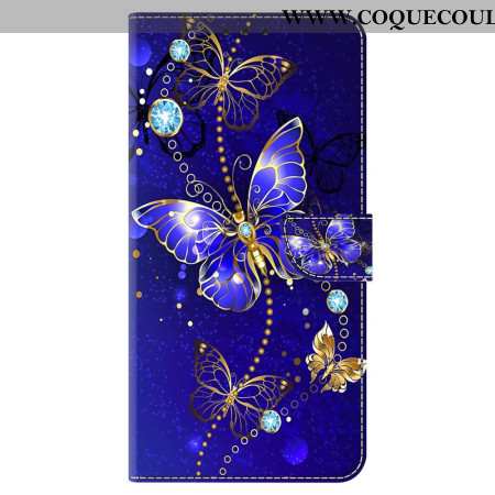 Housse Samsung Galaxy A15 Papillon Diamant