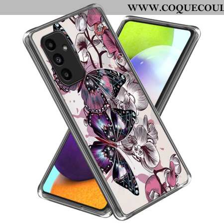 Coque Samsung Galaxy A15 5G / A15 Papillons Pourpres