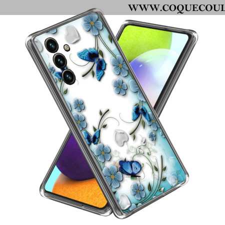 Coque Samsung Galaxy A15 Papillons et Fleurs