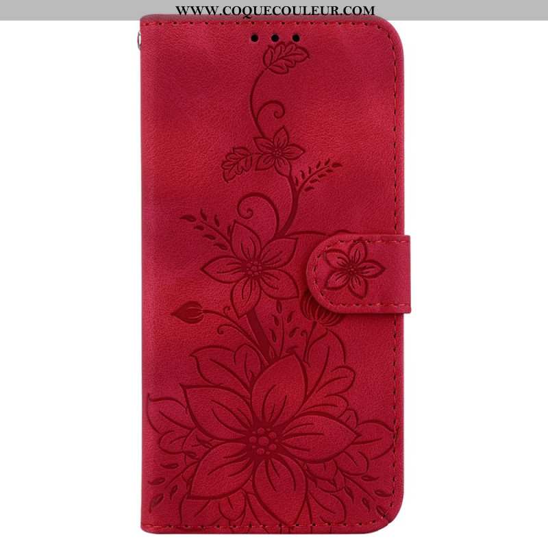 Housse Samsung Galaxy A15 Motif Floral à Lanière