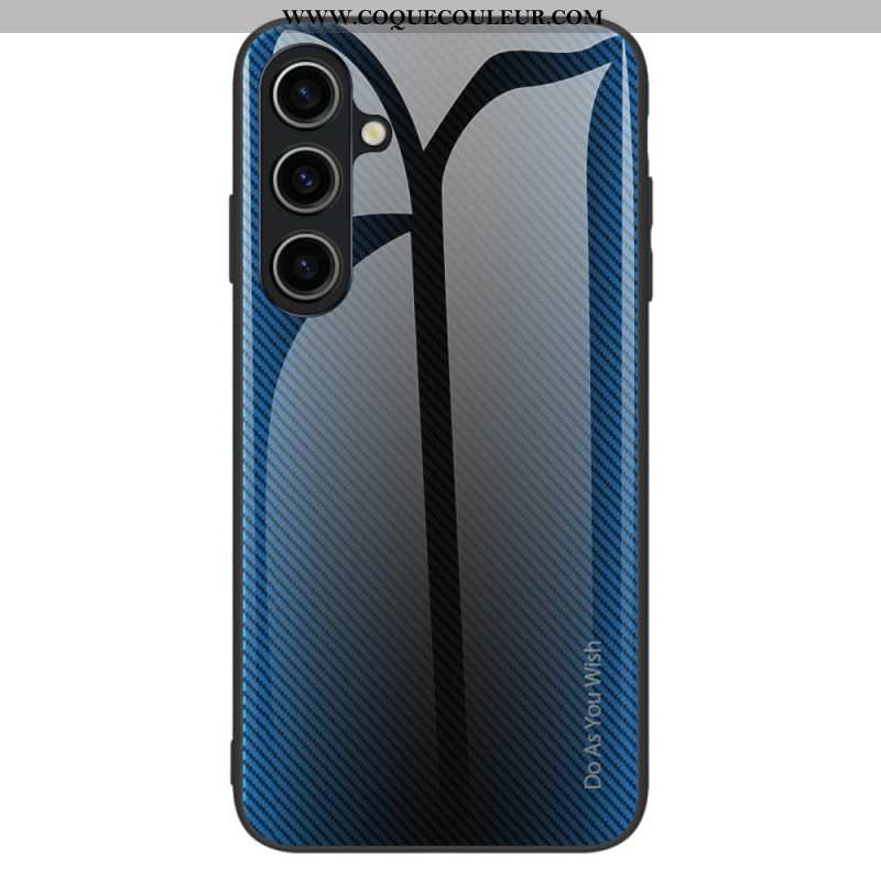 Coque Samsung Galaxy A15 Verre Trempé Fibre Carbone