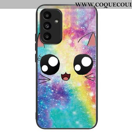 Coque Samsung Galaxy A15 5G / A15 Verre Trempé Chat Galaxie