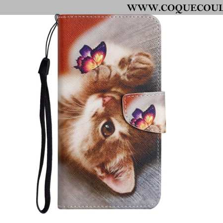 Housse Samsung Galaxy A16 4G / 5G Motif Papillon et Chat