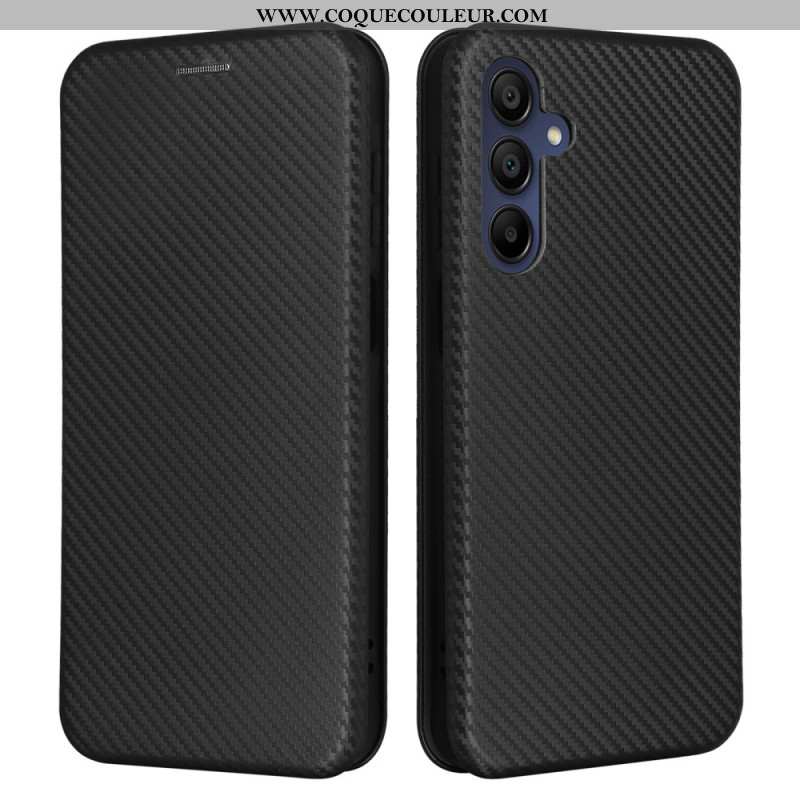 Flip Cover Samsung Galaxy A16 4G / 5G Fibre Carbone