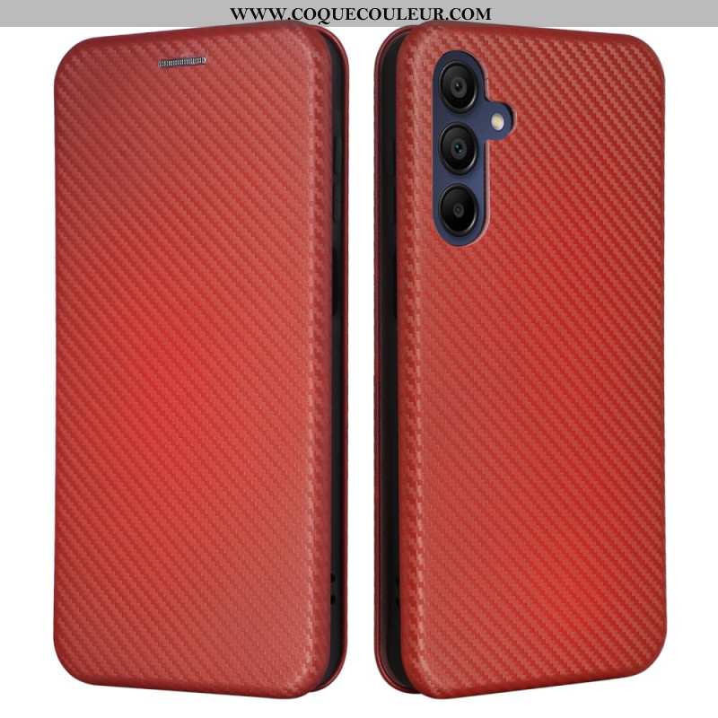 Flip Cover Samsung Galaxy A16 4G / 5G Fibre Carbone