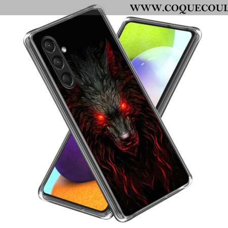 Coque Samsung Galaxy A16 4G / 5G Silicone Loup Rouge