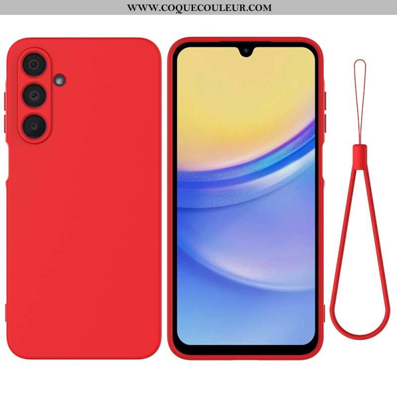 Coque Samsung Galaxy A16 4G / 5G Silicone Liquide à Lanière