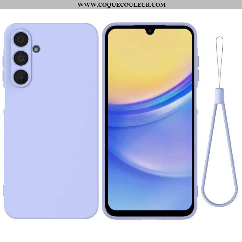 Coque Samsung Galaxy A16 4G / 5G Silicone Liquide à Lanière