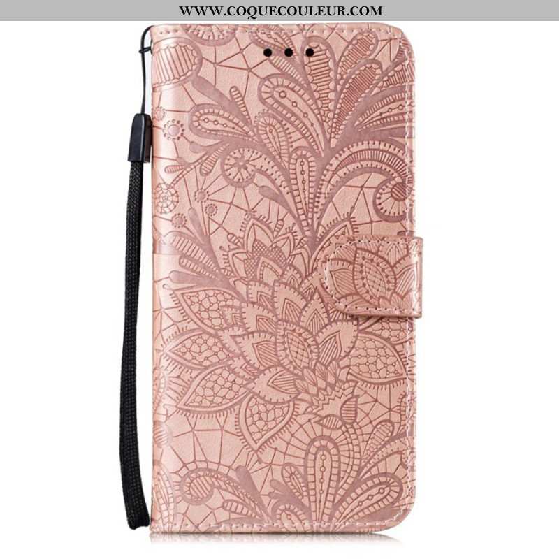 Housse Samsung Galaxy A16 4G / 5G Motif Floral et Lanière