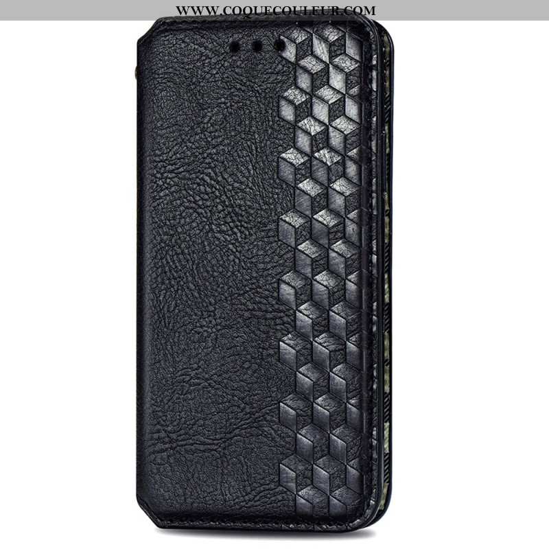 Flip Cover Samsung Galaxy A16 4G / 5G Effet Daim Vintage Frise