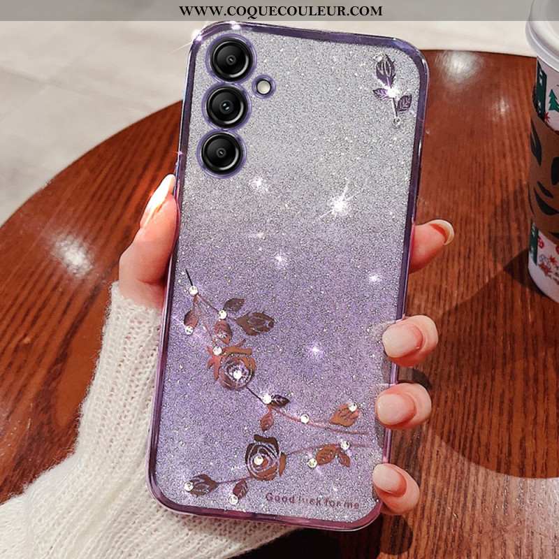 Coque Samsung Galaxy A16 4G / 5G Strass et Fleurs KADEM