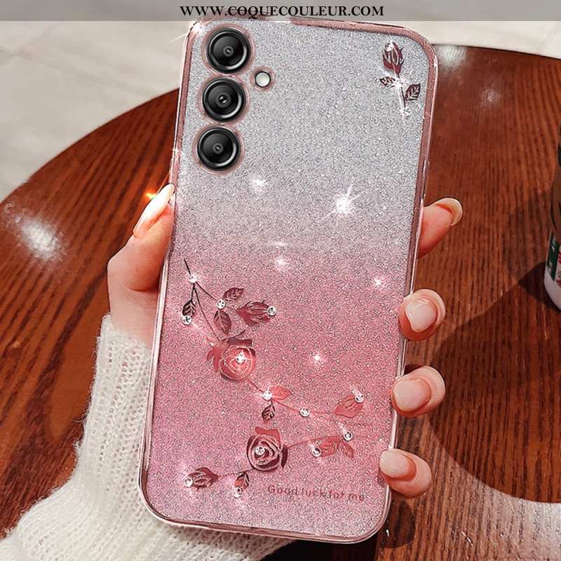 Coque Samsung Galaxy A16 4G / 5G Strass et Fleurs KADEM