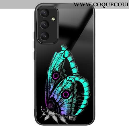 Coque Samsung Galaxy A55 5G Verre Trempé Papillon Vert